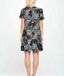 Jostar Dresses BNS Missy Dress Short Sleeve Print-704BN-SRP1-W325