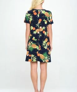 Jostar BNS Missy Dress Short Sleeve Print-704BN-SRP1-W327 Short Length