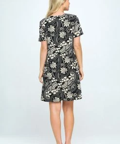 Jostar Online Dresses BNS Missy Dress Short Sleeve Print-704BN-SRP1-W328