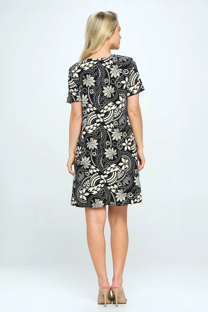 Jostar Online Dresses BNS Missy Dress Short Sleeve Print-704BN-SRP1-W328