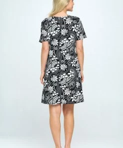 Jostar Online Dresses BNS Missy Dress Short Sleeve Print-704BN-SRP1-W328