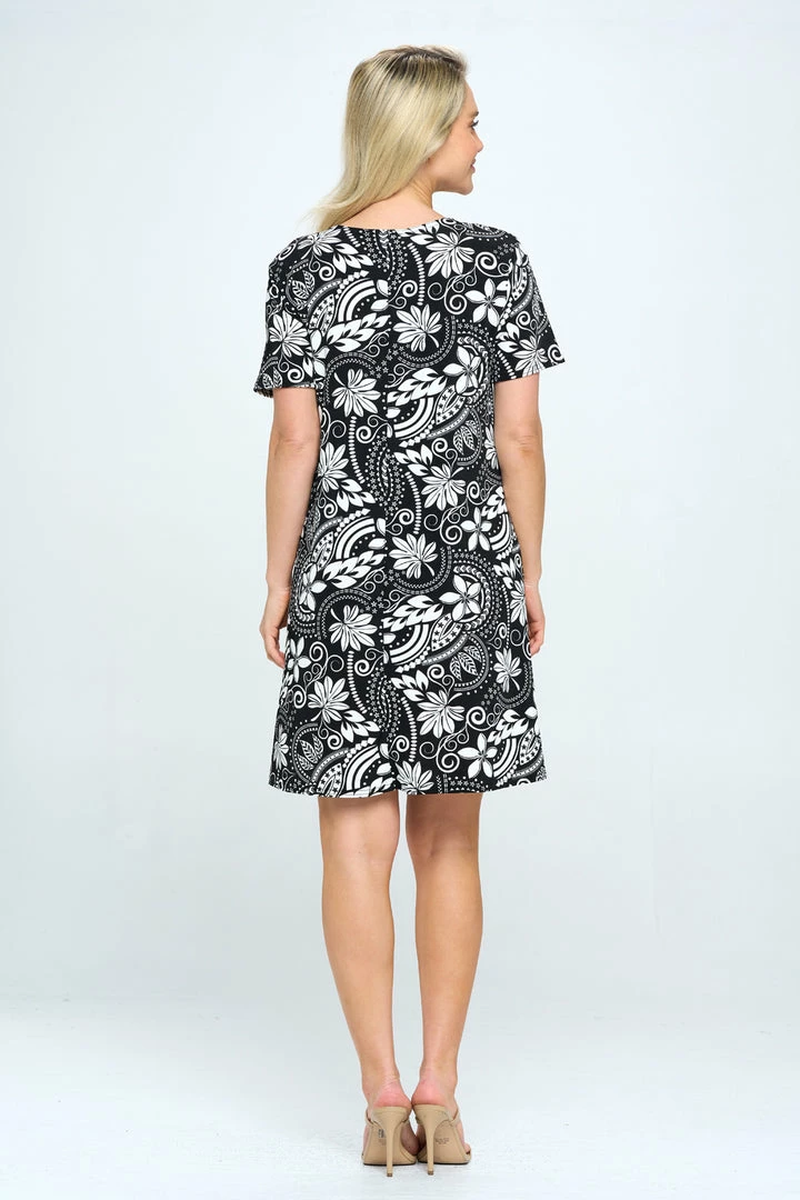Jostar Online Dresses BNS Missy Dress Short Sleeve Print-704BN-SRP1-W328