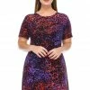 Jostar Women's Stretchy Missy Dress Short Sleeve Print-704BN-SRP1-W001