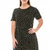 Jostar Online Jostar Women's Stretchy Missy Dress Short Sleeve Print Plus, 704BN-SXP-W032 Plus Size
