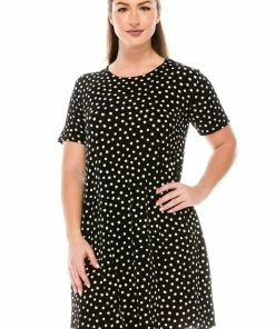 Jostar Online Jostar Women's Stretchy Missy Dress Short Sleeve Print Plus, 704BN-SXP-W032 Plus Size