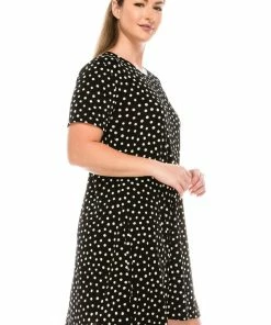 Jostar Online Jostar Women's Stretchy Missy Dress Short Sleeve Print Plus, 704BN-SXP-W032 Plus Size