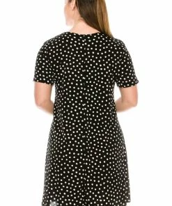 Jostar Online Jostar Women's Stretchy Missy Dress Short Sleeve Print Plus, 704BN-SXP-W032 Plus Size