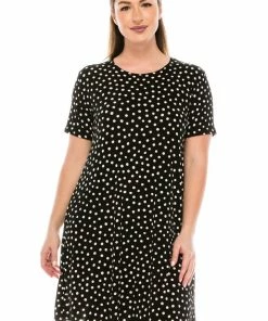 Jostar Online Jostar Women's Stretchy Missy Dress Short Sleeve Print Plus, 704BN-SXP-W032 Plus Size