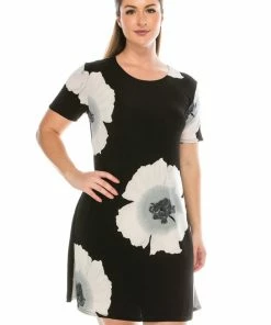 Jostar Women's Stretchy Missy Dress Short Sleeve Print-704BN-SRP1-W113