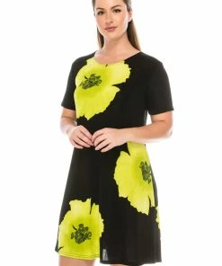 Jostar Women's Stretchy Missy Dress Short Sleeve Print-704BN-SRP1-W113