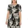 Short Length Jostar Women's Stretchy Missy Dress Short Sleeve Print-704BN-SRP1-W120
