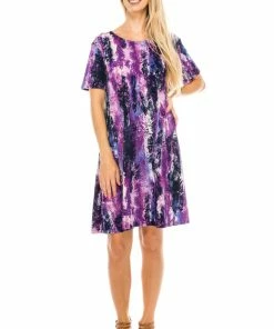 Jostar Women's Stretchy Missy Dress Short Sleeve Print-704BN-SRP1-W170