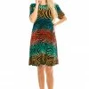 Short Length Jostar Women's Stretchy Missy Dress Short Sleeve Print-704BN-SRP1-W171