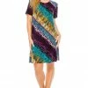 Dresses Jostar Women's Stretchy Missy Dress Short Sleeve Print-704BN-SRP1-W182