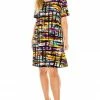 Short Length Jostar Women's Stretchy Missy Dress Short Sleeve Print-704BN-SRP1-W198