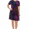 Jostar Women's Stretchy Missy Dress Short Sleeve Print-704BN-SRP1-W207