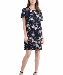 Jostar Women's Stretchy Missy Dress Short Sleeve Print-704BN-SRP1-W211