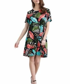 Jostar Women's Stretchy Missy Dress Short Sleeve Print-704BN-SRP1-W212