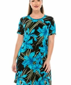 Dresses Jostar Women's Stretchy Missy Dress Short Sleeve Print-704BN-SRP1-W683