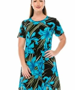 Dresses Jostar Women's Stretchy Missy Dress Short Sleeve Print-704BN-SRP1-W683