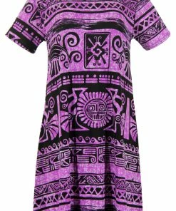 Jostar Women's Stretchy Missy Dress Short Sleeve Print-704BN-SRP1-W901 Dresses