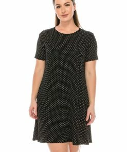 Jostar Women's Stretchy Missy Dress Short Sleeve Print-704BN-SRP1-W990 Short Length
