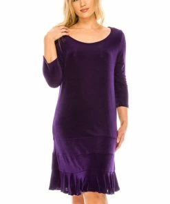 Jostar Acetate 3-Tier Bottom Quarter Sleeve Dress-729AY-QRS1 Dresses