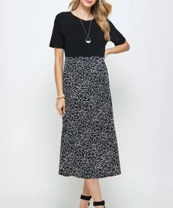 Jostar HIT Contrast Waist Line Dress-770HT-HRP1-W253