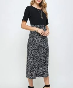 Jostar HIT Contrast Waist Line Dress-770HT-HRP1-W253