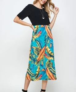 Jostar HIT Contrast Waist Line Dress-770HT-HRP1-W269 Long Length