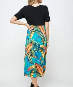 Jostar HIT Contrast Waist Line Dress-770HT-HRP1-W269 Long Length