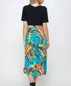 Jostar HIT Contrast Waist Line Dress-770HT-HRP1-W269 Long Length