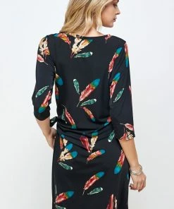 Jostar HIT Round-NK Side Tie Dress-771HT-QRP1-W235 Dresses