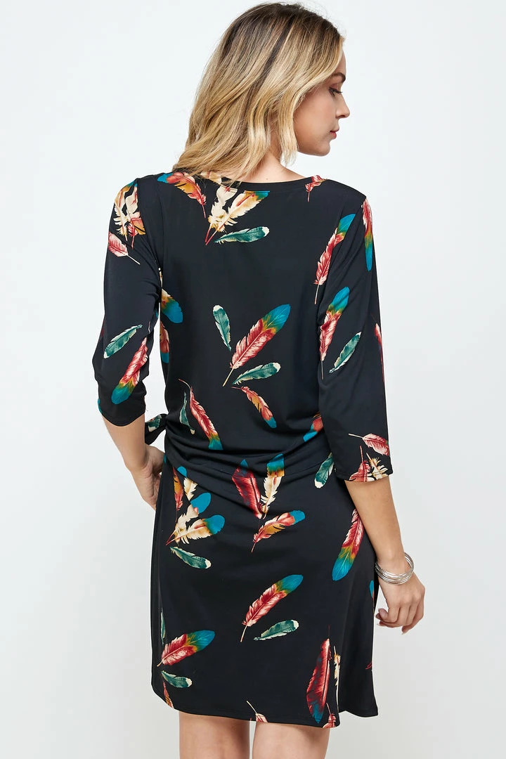 Jostar HIT Round-NK Side Tie Dress-771HT-QRP1-W235 Dresses