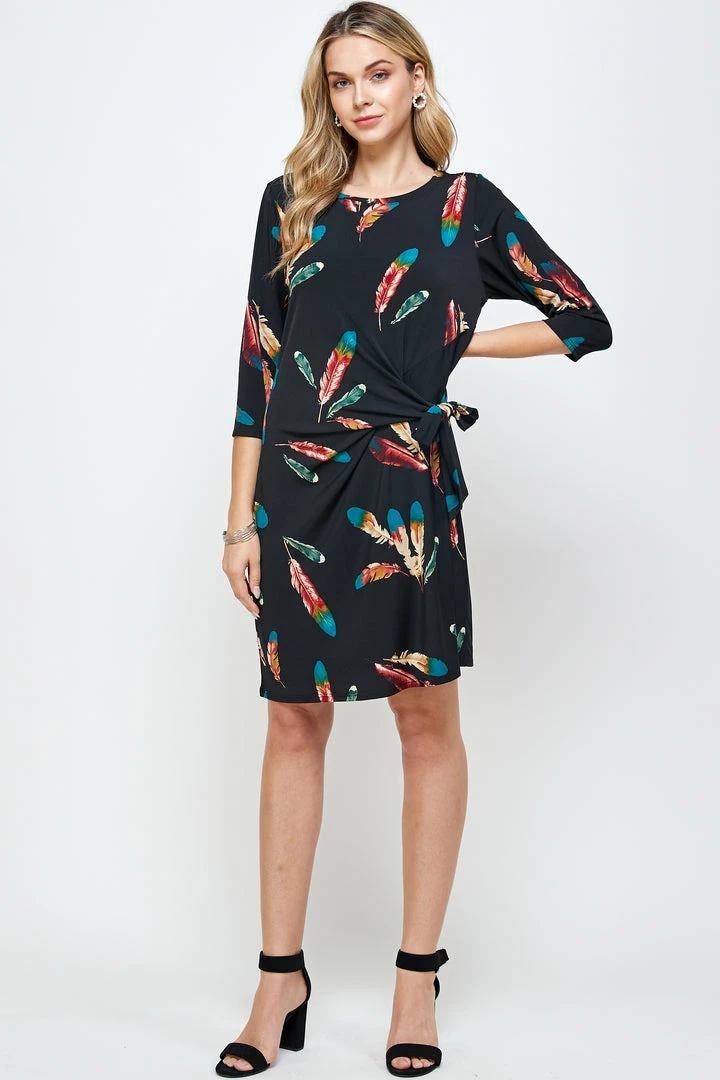 Jostar HIT Round-NK Side Tie Dress-771HT-QRP1-W235 Dresses
