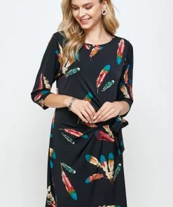 Jostar HIT Round-NK Side Tie Dress-771HT-QRP1-W235 Dresses