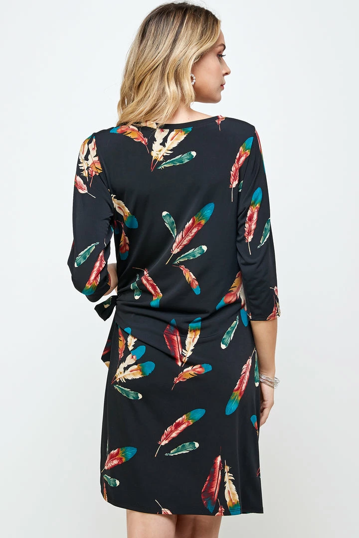 Jostar HIT Round-NK Side Tie Dress-771HT-QRP1-W235 Dresses