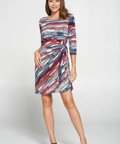 Jostar HIT Round-NK Side Tie Dress-771HT-QRP1-W244