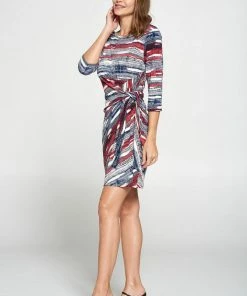 Jostar HIT Round-NK Side Tie Dress-771HT-QRP1-W244