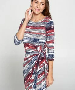 Jostar HIT Round-NK Side Tie Dress-771HT-QRP1-W244