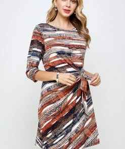 Jostar HIT Round-NK Side Tie Dress-771HT-QRP1-W244