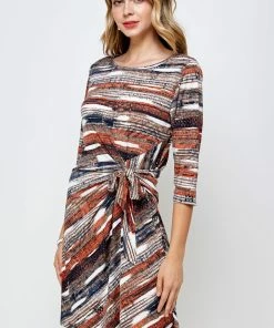 Jostar HIT Round-NK Side Tie Dress-771HT-QRP1-W244