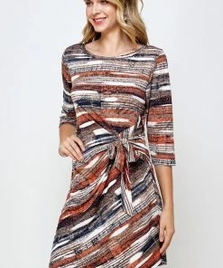 Jostar HIT Round-NK Side Tie Dress-771HT-QRP1-W244