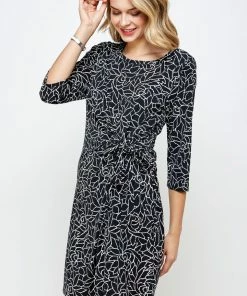 Jostar Short Length HIT Round-NK Side Tie Dress-771HT-QRP1-W253