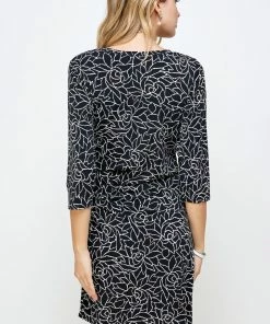 Jostar Short Length HIT Round-NK Side Tie Dress-771HT-QRP1-W253