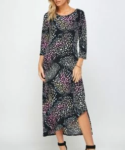 Jostar Long Length BNS Asymmetrical Hem Dress-774BN-QRP1-W300