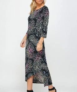 Jostar Long Length BNS Asymmetrical Hem Dress-774BN-QRP1-W300