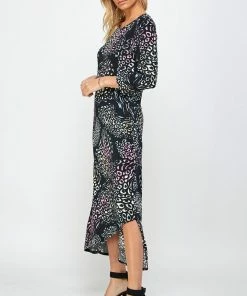 Jostar Long Length BNS Asymmetrical Hem Dress-774BN-QRP1-W300