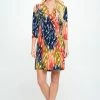 Jostar Dresses HIT Notch Neck Quarter Sleeve Print Dress-776HT-QRP1-W299