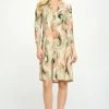 Jostar Dresses HIT Notch Neck Quarter Sleeve Print Dress-776HT-QRP1-W330